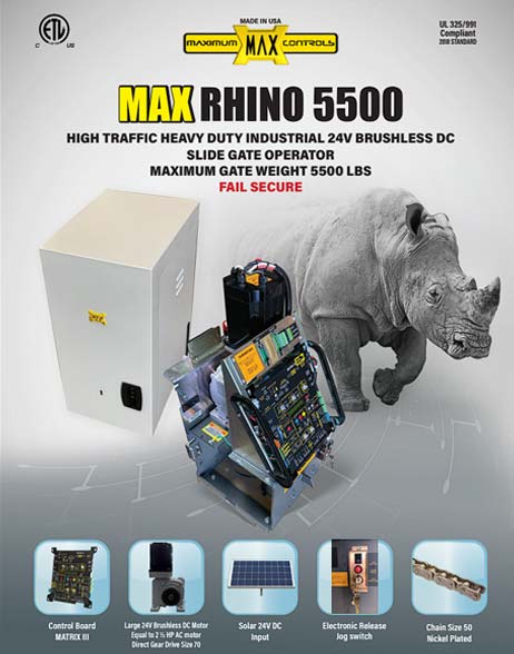 Learn more about our Max Rhino 5500 Industrial Gate Operator System located in Panama City, FL.