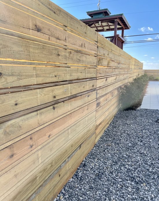 Beautiful example of a Horizontal style wood fence installed in Panama City, Florida